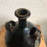 Old glazed terracotta jar