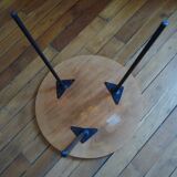 Side table in wood and metal vintage 1960s
