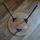 Table d'appoint en bois et métal vintage années 1960