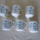 6 mugs veronica blue flowers arcopal