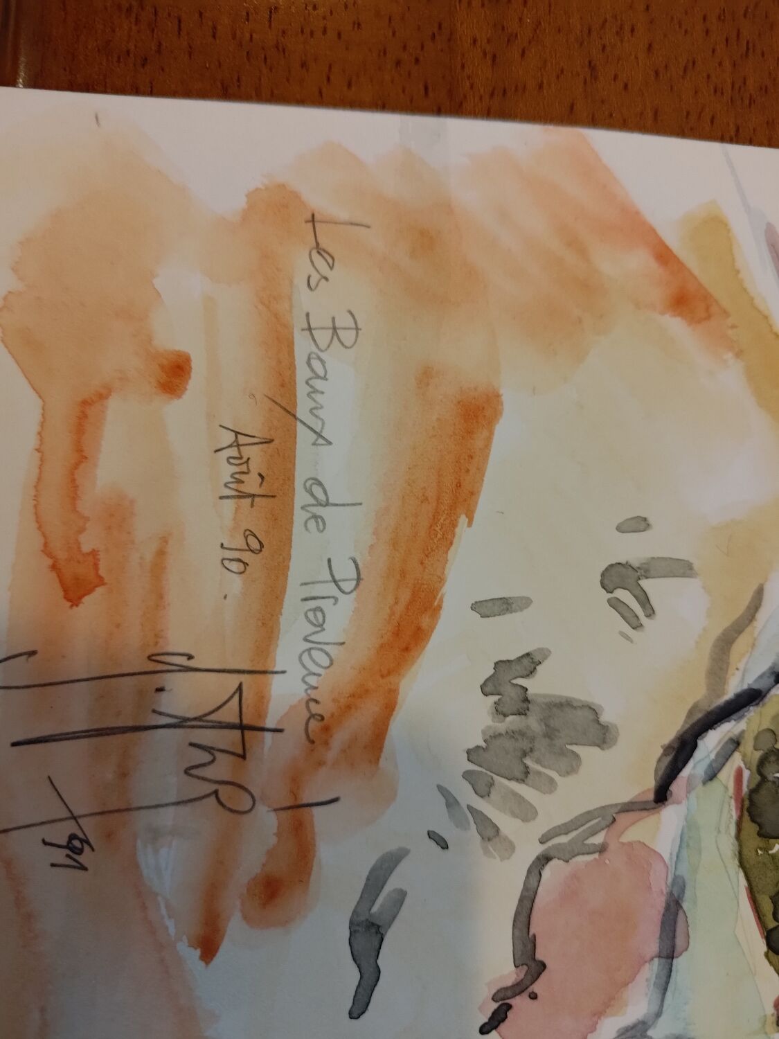 Gouache Les Baux de Provence