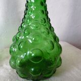 Two Italian bubble glass bottles