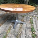 Table circulaire marquetée