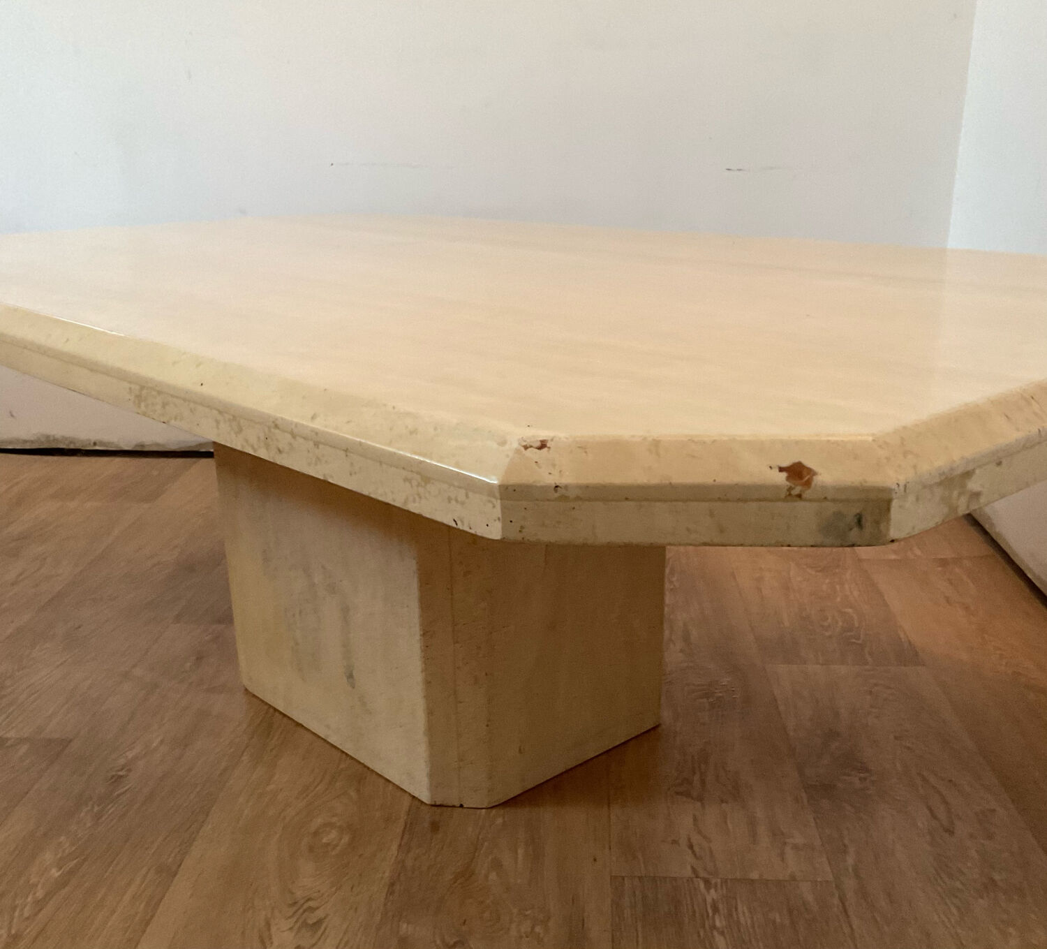 Travertine coffee table from the 70s