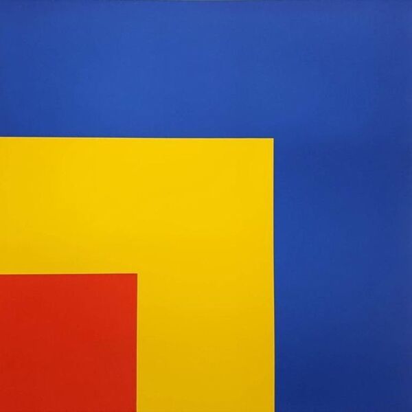 Impression lithographique sur papier épais, Ellsworth kelly, ryb ( d'après red, yellow and blue).