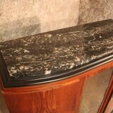 Art Deco 1930 walnut display cabinet