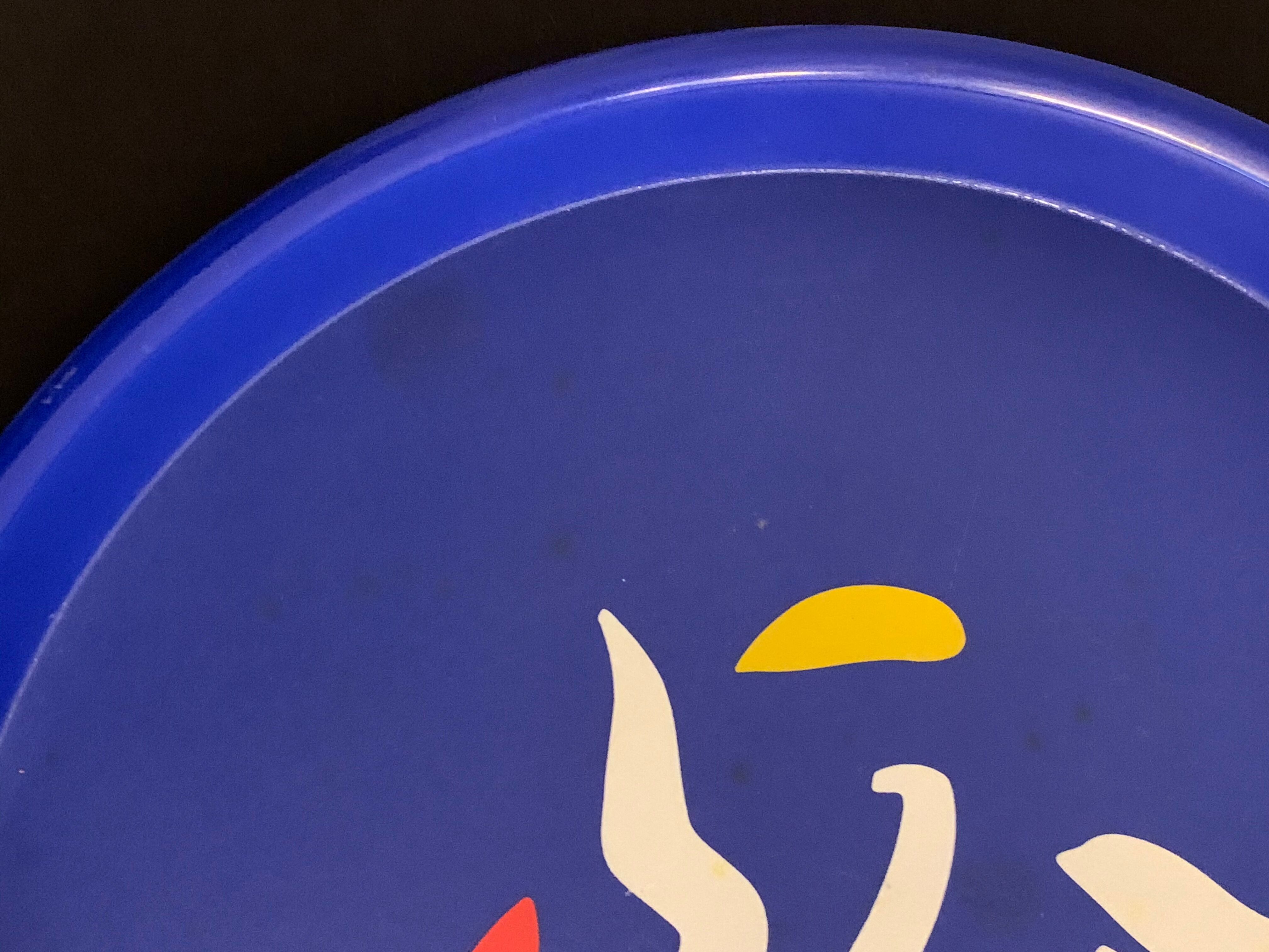 Mebel Italy blue round tray