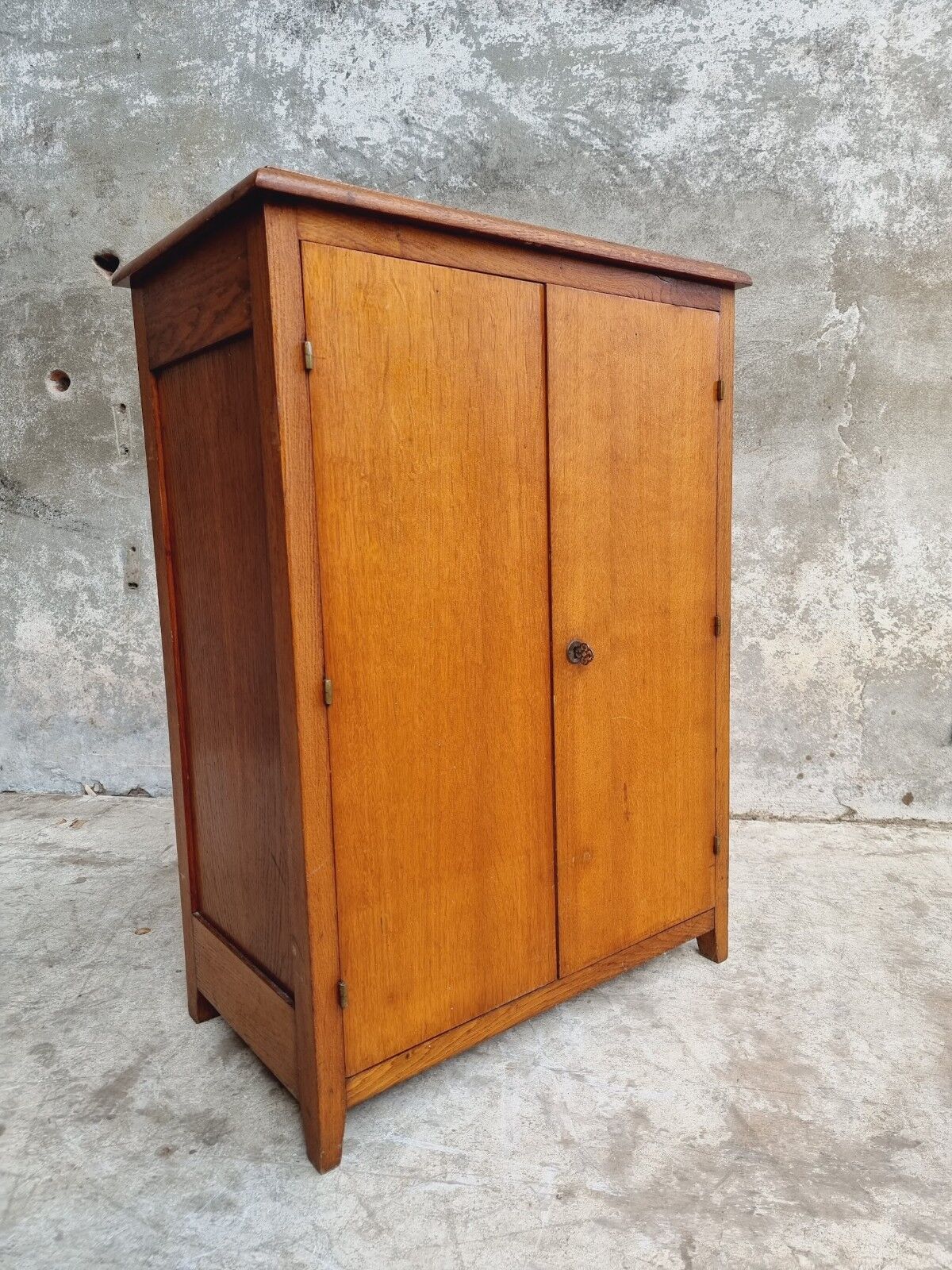 Old oak cabinet kitchen cupboard or shoe cabinet