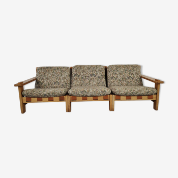 3-Seater vintage sofa modular Aztec motif