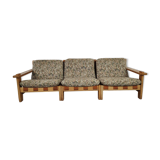 3-Seater vintage sofa modular Aztec motif