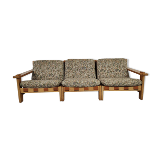3-Seater vintage sofa modular Aztec motif