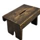 Antique stool footstool 1940s wooden plant table
