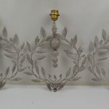 Set of 3 wall sconces in painted metal