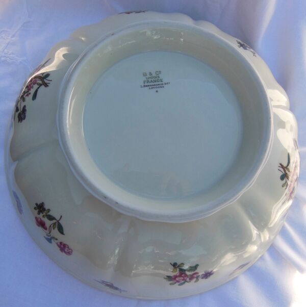 Saladier en porcelaine estampillé bernardaud - limoges