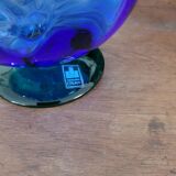 Blue and green vase from Cristalleria Etruria