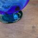 Vase bleu et vert de la Cristalleria Etruria