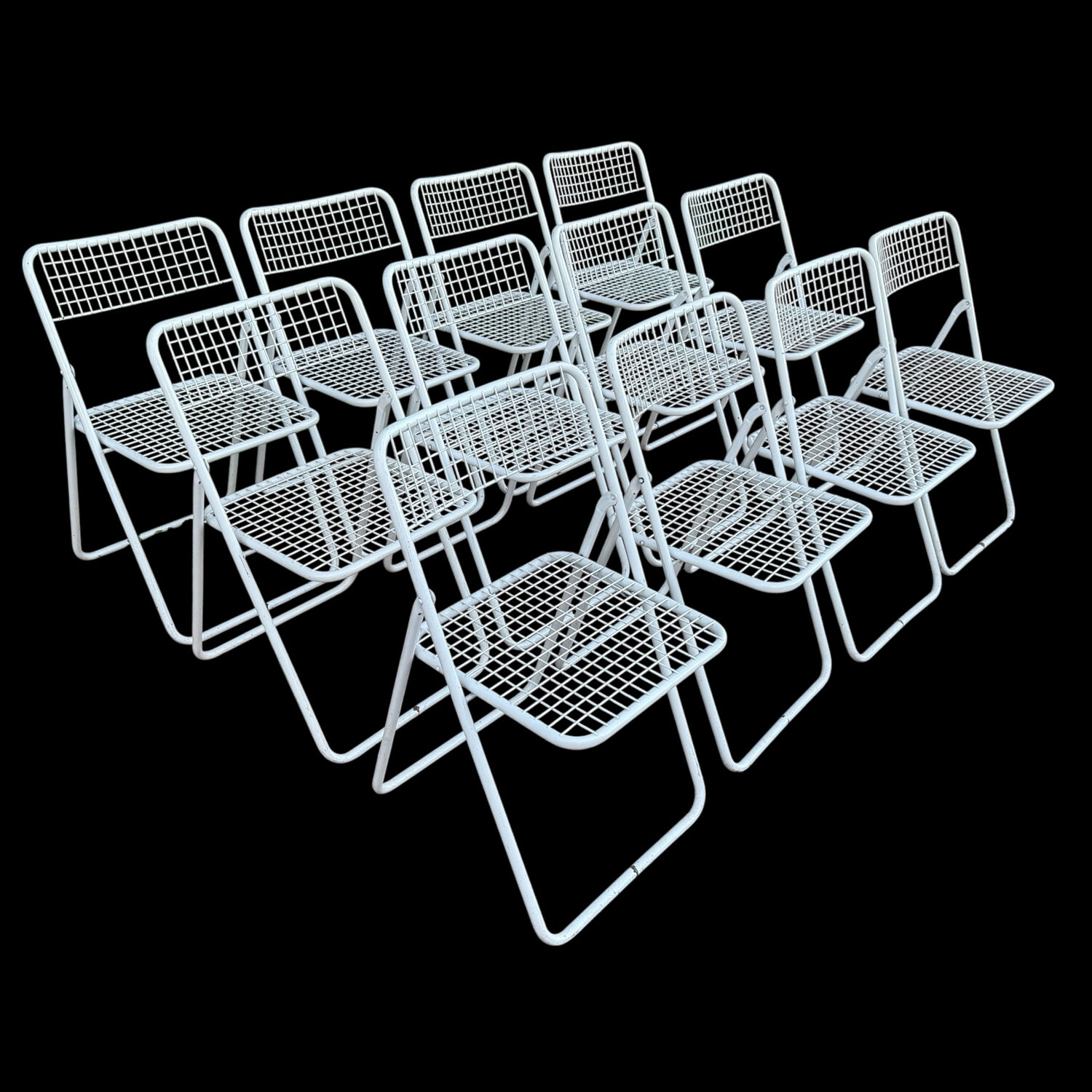 Ted Net Folding Chairs by Niels Gammelgaard for IKEA, 1970s, Set of