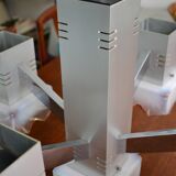 Sciolari Chrome cubic chandelier Murano glass 60/70s