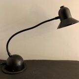 Articulated and adjustable black metal lamp
