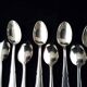 10 Silver-plated teaspoons, Regency Style