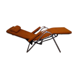 Deckchair Lama chrome vintage fabric