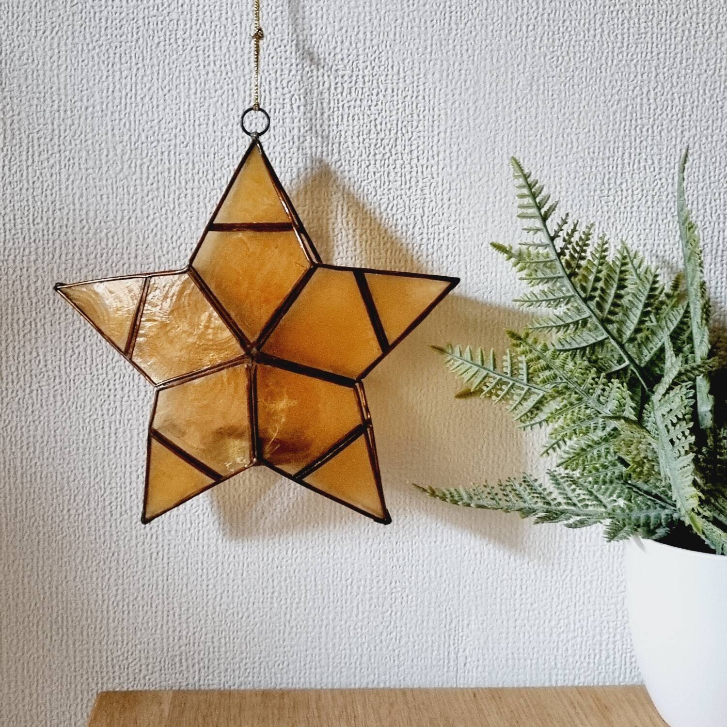 Villeroy&Boch mother-of-pearl and brass star candle holder