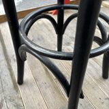 Black bentwood bar stool in Thonet style