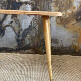 Raw wood coffee table & compass legs