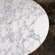Large round Carrara marble table, Italy, 1970s