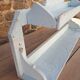 Blue wooden wall shelf