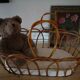 Couffin en osier vintage
