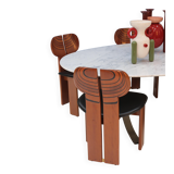 Original Africa Italian Dining Chairs Designed by Afra & Tobia Scarpa Maxalto