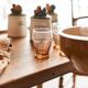 Lots de 7 verres roses vintage