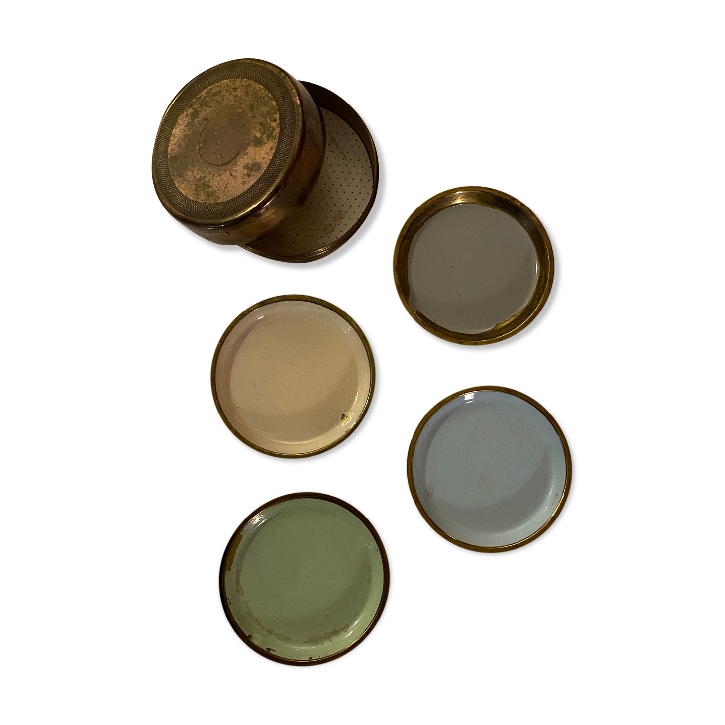 Sous-verres en verre de Grasoli en laiton