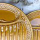 6 asparagus plates in slurry earthenware made in france 1970