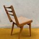 50s chair - Rust fabric & compass legs