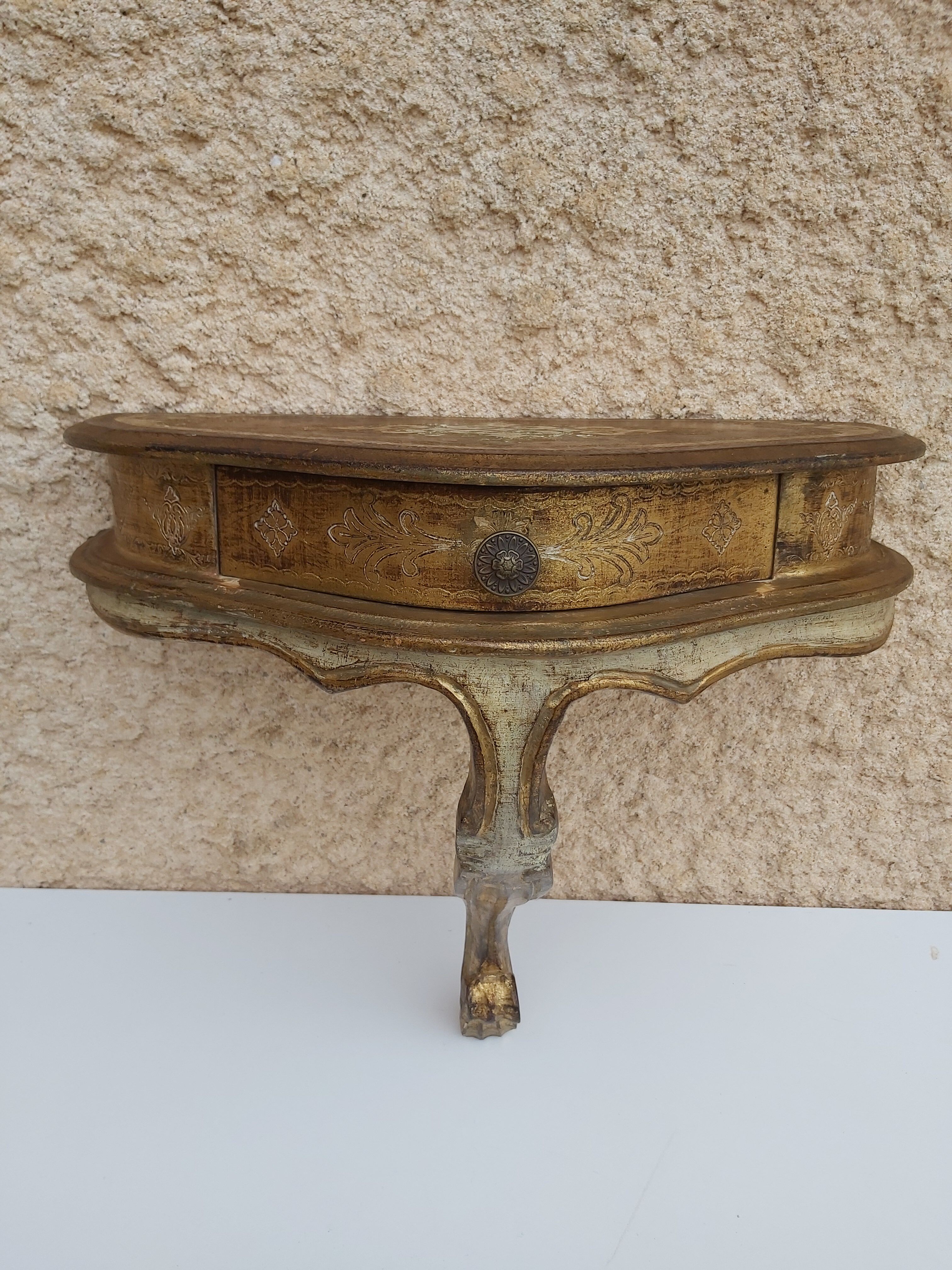 Wall console gilded wood Italy