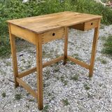 Vintage 1970s modernist desk with 2 drawers