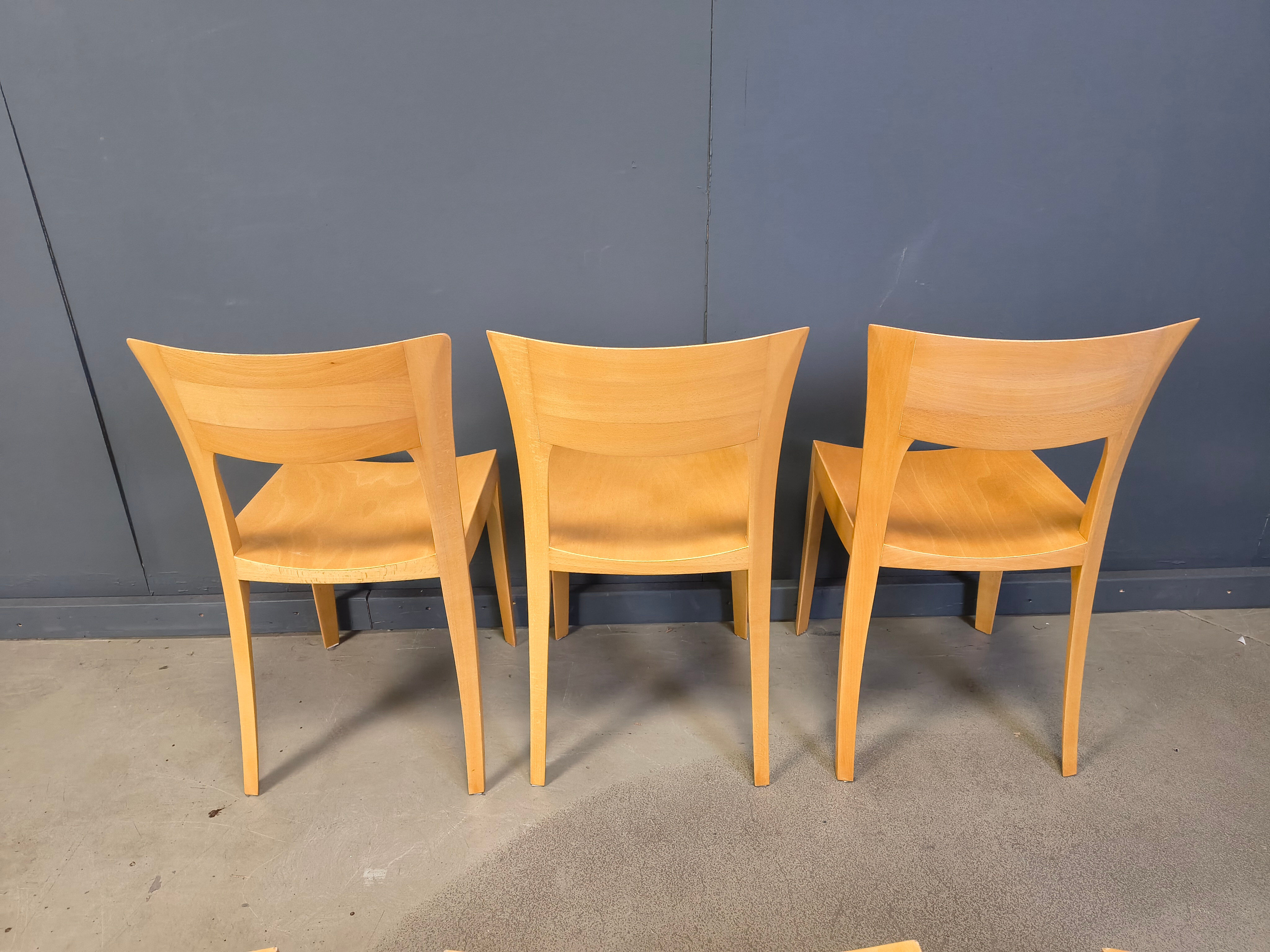 Vintage oak dining chairs, 1980s - Belgium