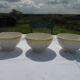 3 bols faience liseré jaune