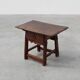 17th Century Spanish Oak Side Table with Drawer in Wabi Sabi Style