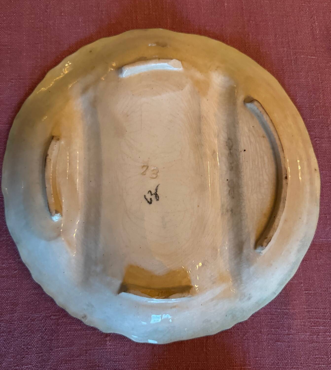 Barbotine plate service from Bavent (Orchies) 19th century (19th century)