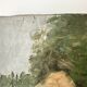 Old oil painting on canvas "The Haystacks" dated 1902.