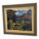 Original mid-century Swedish oil on canvas – “Scene” by Gösta Falck – vintage & framed – 73 × 64 cm