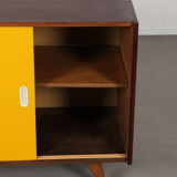 Yellow and white sideboard by Jiri Jiroutek, model U-452, 1960