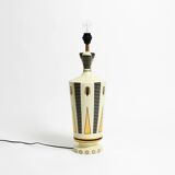 Large ceramic table lamp with Egyptian motifs by Nicolas Blandin, Paris