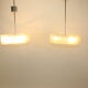 2 ice hanging lamps Doria Leuchten silver 40 cm