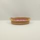 Oval wicker top 2 handles deco orchids