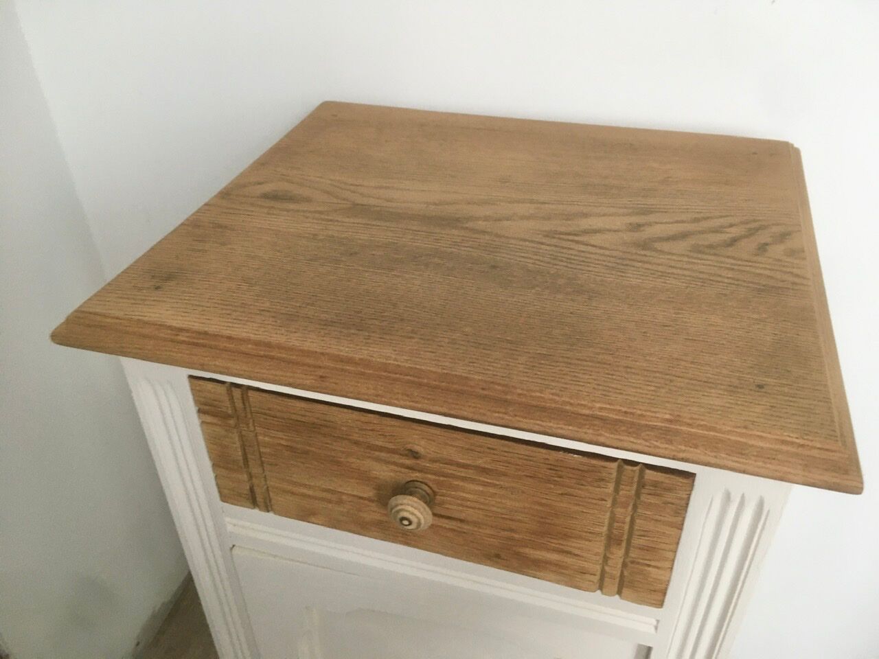 Old wooden bedside
