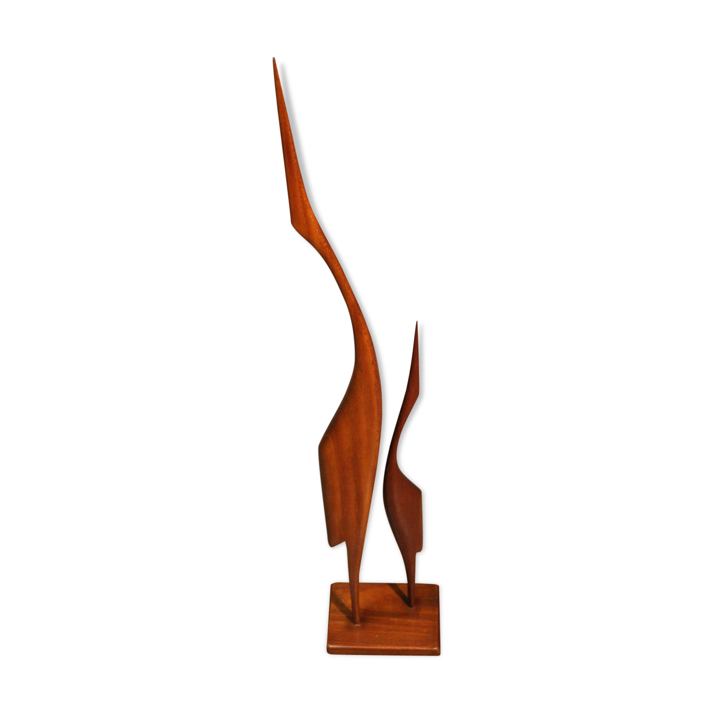 Statuette "Herons" teak 1960s